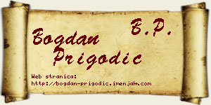 Bogdan Prigodić vizit kartica